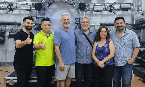 customer visiting our factory